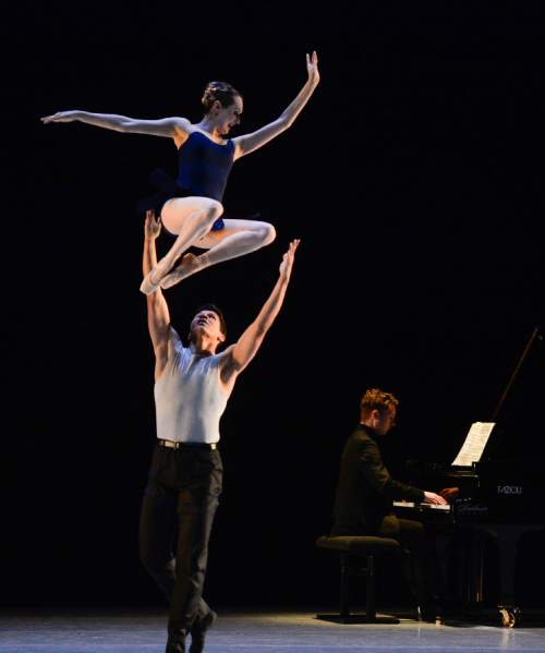 Francisco Kjolseth | The Salt Lake Tribune
Christopher Sellars' "Barre Spot," with music from Erwin Schulhoff, an early 20th century Czech composer, is part of Ballet West's ninth annual new works program," Innovations 2016."