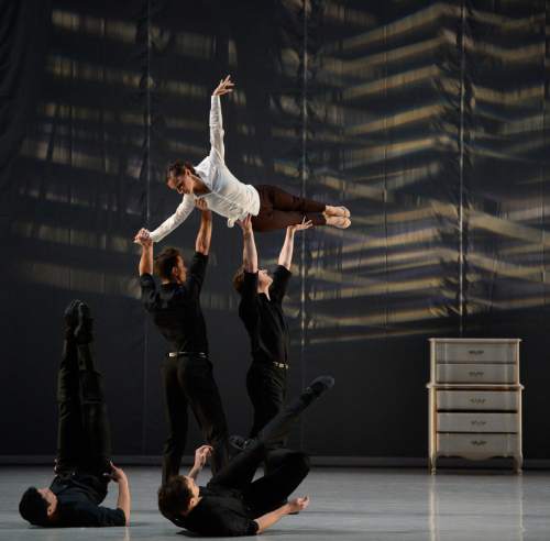 Francisco Kjolseth | The Salt Lake Tribune
Ballet West's "Innovations 2016" program opens with a world premiere by principal artist Christopher Ruud. Titled "In Memorium," this is his fourth commission for the company.  Ballet West's ninth annual new works program, "Innovations 2016," takes the stage May 20-28 at the Rose Wagner Performing Arts Center in Salt Lake City. This year, the program includes  four original works created by Ballet West dancers, and a Ballet West premiere by renowned choreographer Jessica Lang.