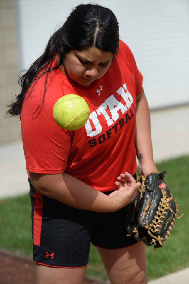 Francisco Kjolseth | The Salt Lake Tribune
Utah softball pitcher Miranda Viramontes, warms up in the bullpen before heading out of town to battle Florida State this weekend in the final 16. The team had a season-long goal to make it to Super Regionals. Now they're here for the first time since 1994.