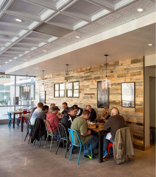 Trent Nelson  |  The Salt Lake Tribune
Several dining establishments have sprung up along Gallivan Avenue in downtown Salt Lake City, including From Scratch.