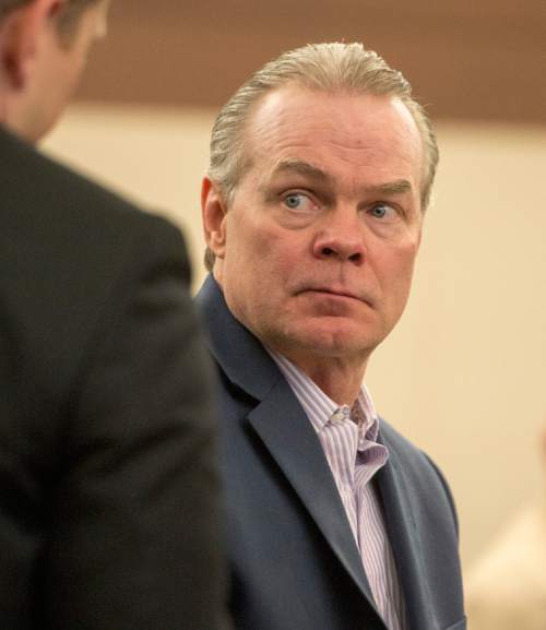 Rick Egan  |  The Salt Lake Tribune

Douglas Anderson Lovell, arrives in Judge Michael DiReda's 2nd District Court in Ogden, Friday, March 27, 2015.  Lovell, has been convicted of aggravated murder for kidnapping and killing 39-year-old Joyce Yost in 1985 to keep her from testifying against him in a rape case.