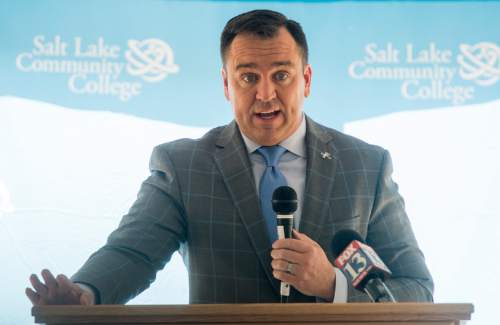Rick Egan  |  The Salt Lake Tribune


Greg Hughes, Utah Speaker of the House,
says a few words at the ceremonial groundbreaking for the new Westpointe Career and Technical Education Center, Wednesday, June 1, 2016.