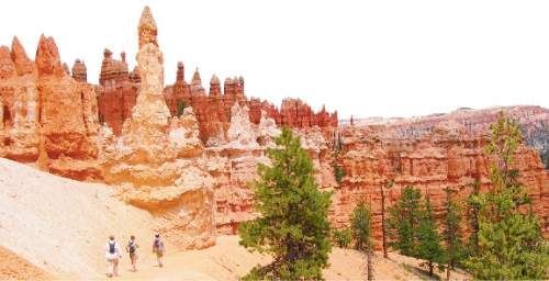 | Tribune File Photo

Hikers approach hoodoos on the Peekaboo Trail in Bryce Canyon National Park.