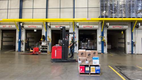 Rick Egan  |  The Salt Lake Tribune

Workers load orders into the trucks at the picking warehouse at the DABC liquor warehouse, Thursday, April 30, 2015.