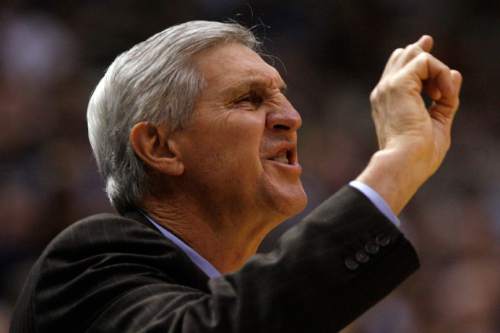 Chris Detrick | The Salt Lake Tribune
Salt Lake City, UT --3/20/08--.Utah coach Jerry Sloan during the first half of the game at the EnergySolutions Arena...************.Jazz v Lakers. .Photo by Chris Detrick/The Salt Lake Tribune..