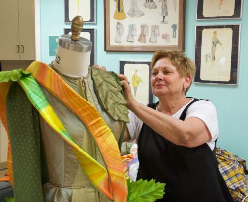 Lynn R. Johnson  |  Special to The Salt Lake Tribune


Wilma Mickler, costume shop director at the Tuacahn Amphitheatre in Ivins, Utah, completing work on costumes for the 2016 production of "Tarzan," which opens June 3.