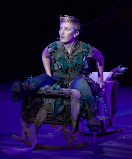 Lynn R. Johnson  |  Special to The Salt Lake Tribune

Em Grosland as Peter Pan during a May 25 full dress rehearsal at the Tuacahn Amphitheater.