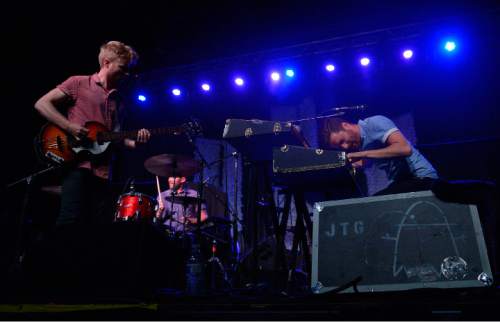 Leah Hogsten  |  The Salt Lake Tribune
Jukebox the Ghost performs Friday, June 19, 2015 prior to headliner Ingrid Michaelson at The Complex.