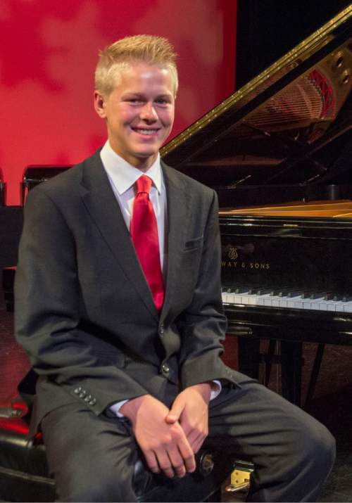 Rick Egan  |  The Salt Lake Tribune

Joseph Buck, 17, of Spanish Fork, is one of  four young musicians who study in Utah competing in The Gina Bachauer International Piano Foundation competition this year.