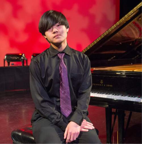 Rick Egan  |  The Salt Lake Tribune

Junhao "Austin" Wang 15, of Sandy, is one of four young musicians who study in Utah competing in The Gina Bachauer International Piano Foundation competition this year.