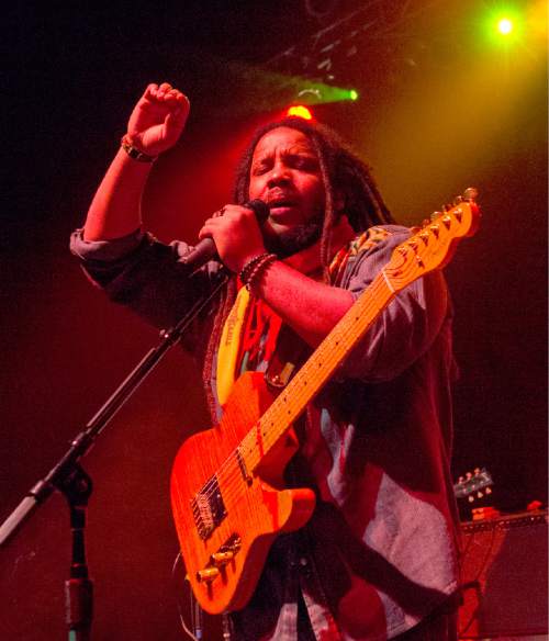 Rick Egan  |  The Salt Lake Tribune

Stephen "Ragga" Marley performs at The Depot, Sunday, June 12, 2016.