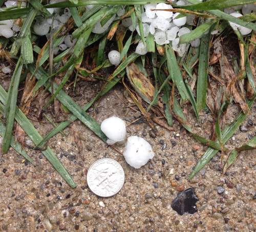 Todd Adams | The Salt Lake Tribune

Hail pounded parts of Centrail Utah Monday, June 13, 2016.