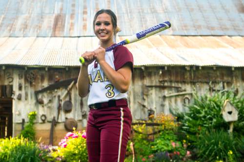 Chris Detrick  |  The Salt Lake Tribune
Juab's Taylei Williams poses for a portrait at her home in Mona Tuesday June 7, 2016. Williams has been named The Tribune's 2016 softball Player of the Year after leading the Wasps to their runner-up finish.
