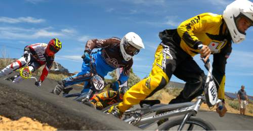 Leah Hogsten  |  The Salt Lake Tribune
USA BMX's Great Salt Lake National meet featured riders under 5 to 75-years-old and even a couple Rio-bound Olympic athletes, Saturday, June 18, 2016 at the Rad Canyon BMX track in South Jordan.