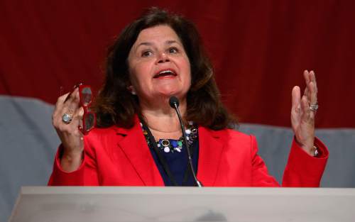 Leah Hogsten  | Tribune file photo
Utah Republican Enid Micklesen, the GOP national committeewoman, has been named to lead the rules committee for the Republican National Convention. The panel will play a key role in any fight to change rules to avoid a Donald Trump nomination.