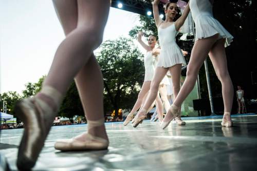 Chris Detrick  |  The Salt Lake Tribune
Ballet West Academy dancers perform during the Utah Arts Festival Friday June 24, 2016.
