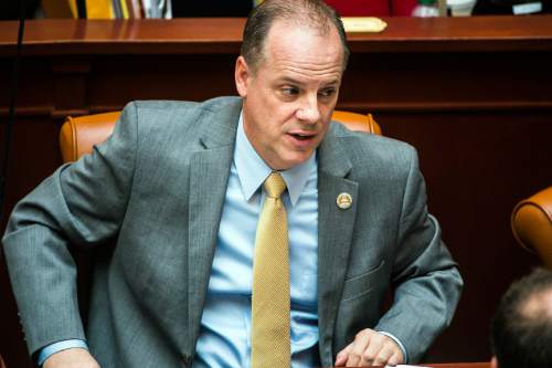 Chris Detrick  |  Tribune file photo
Rep. Brian M. Greene, R-Pleasant Grove, is under attack in a mailer that revives his 16-year old comments about rape. Republican Primary opponent Xani Haynie says she had nothing to do with the piece sent by the Alliance for a Better Utah.