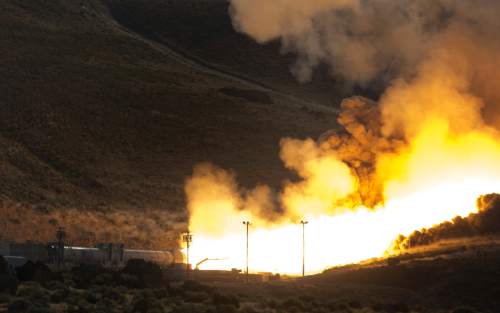 Rick Egan  |  The Salt Lake Tribune

NASA is tests the largest, most powerful booster in the world for the agency's new deep space rocket, the Space Launch System (SLS), at Orbital ATK Aerospace System's test facility in Promontory, Utah, Tuesday, June 28, 2016.
