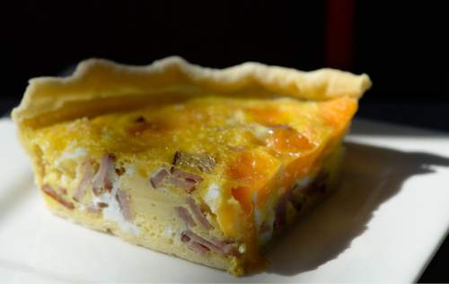 Francisco Kjolseth | The Salt Lake Tribune
 The ham, cheese and spinach quiche from Straw Market in the Avenues.