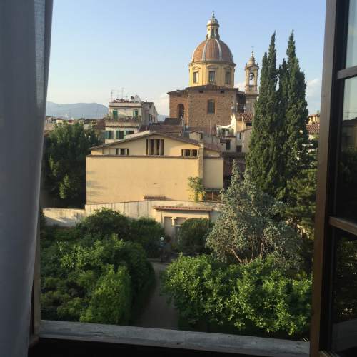 Christopher Smart  |  The Salt Lake Tribune

A room with a view: Looking out the window at Cappella di Brancacci from the transformed monastery Casa Santo Nome di Gesu in Florence.
