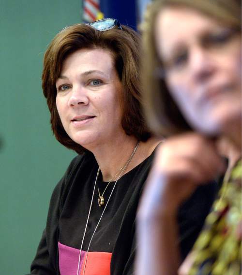 Al Hartmann  |  The Salt Lake Tribune 
Incoming superintendent Lexi Cunningham attends a Salt Lake City School Board meeting Tuesday June 21 at the board office. Cunningham comes to the district from Tolleson Union High School District in Arizona.