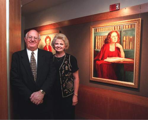 Lynn Johnson  |  Tribune File Photo

Southern Utah University president Gerald Sherratt with business manager Kathy Jarvis.