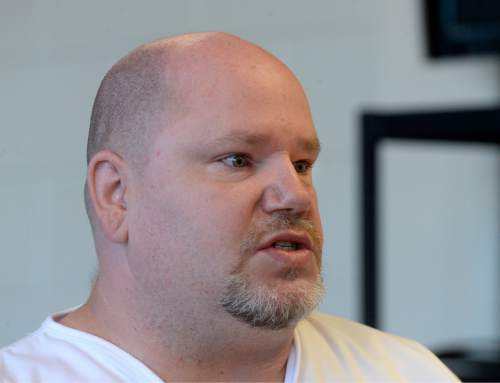 Al Hartmann  |  The Salt Lake Tribune 
Walter Andrew White, who has served 10 years in prison so far for child-abuse homicide, speaks at his first parole hearing Monday July 12 at the Utah State Prison in Draper.   White, a registered sex offender, was sentenced to up to 15 years behind bars in connection with a suicide pact that resulted in the 2006 death of 16-year-old Samantha Mikesell.