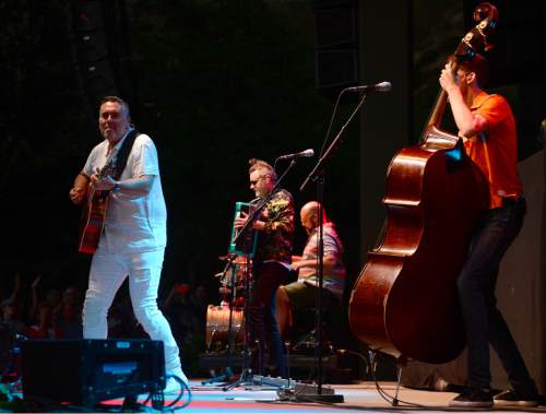 Steve Griffin / The Salt Lake Tribune

Ed Robertson, left,  and the Barenaked Ladies perform as they headline the "Last Summer on Earth Tour" at Red Butte Garden Amphitheater in Salt Lake City Wednesday July 13, 2016.