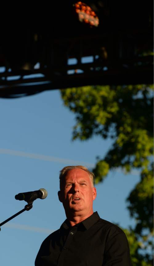 Steve Griffin / The Salt Lake Tribune

OMD's  Paul Humphreys sings as OMD and Howard Jones opened for Barenaked Ladies during the "Last Summer on Earth Tour" at Red Butte Garden Amphitheater in Salt Lake City Wednesday July 13, 2016.