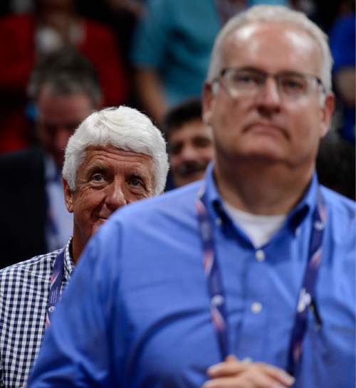Trent Nelson  |  The Salt Lake Tribune
Congressman Rob Bishop listens to a speech by Melania Trump at the 2016 Republican National Convention in Cleveland, OH, Monday July 18, 2016.