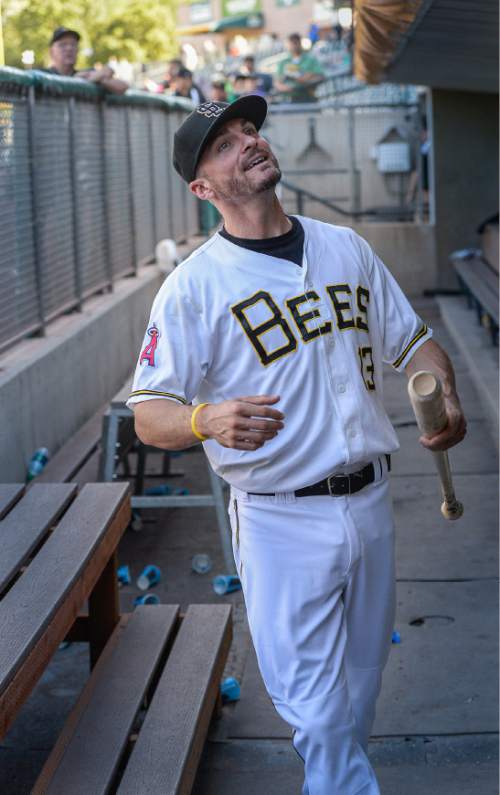 Francisco Kjolseth | The Salt Lake Tribune
Salt Lake Bees players and their reflections getting the news of going to the major leagues (although they're back in Triple-A now). Shortstop Brendan Ryan.
