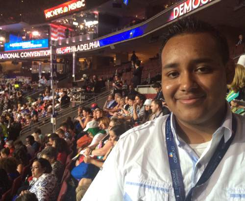 Thomas Burr  |  The Salt Lake Tribune

Kevin Perez, Utah delegate to the Democratic National Convention, is worried about immigration policy under a Donald Trump administration. He is the son of an undocumented immigrant and says his mother is the person he most admires in this world.