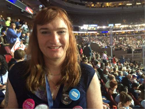 Thomas Burr  |  The Salt Lake Tribune

Sophia Hawes-Tingey, a Utah delegate to the Democratic National Convention, says it's important that transgender people be represented at the gathering. Hawes-Tingey is one of 28 transgender delegates in Philadelphia.