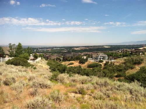 Nate Carlisle  |  The Salt Lake Tribune

The Creek View Trail in Draper, seen here on June 28, 2016, offers a walk through wooded areas and Corner Canyon.