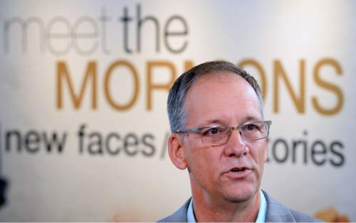 Steve Griffin / The Salt Lake Tribune
Director Blair Treu talks about the new movie "Meet the Mormons: New Faces/ New Stories" at the Joseph Smith Memorial Building in Salt Lake City on Thursday, July 14, 2016.