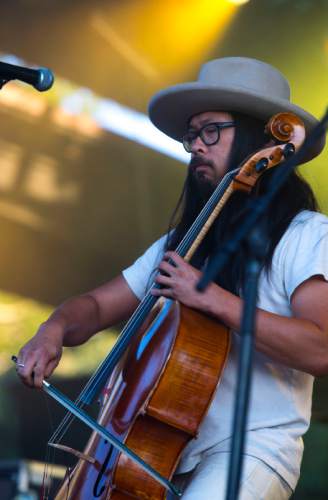 Steve Griffin | The Salt Lake Tribune

Joe Kwon of the Avett Brothers perform in concert at Red Butte Garden Amphitheatre in Salt Lake City on Tuesday, July 26, 2016.