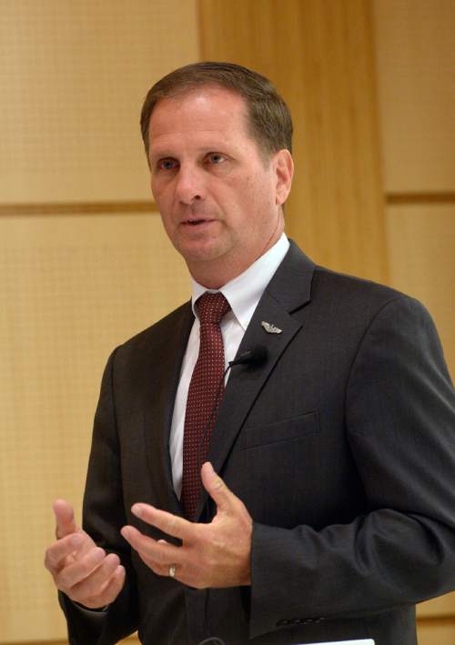 Al Hartmann  |  The Salt Lake Tribune 
Rep. Chris Stewart hosts annual conference on ìAmericaís Role in the World.î  It was sponsored by the Hinckley Intitute of Politics at the Univeristy of Utah Friday July 29.