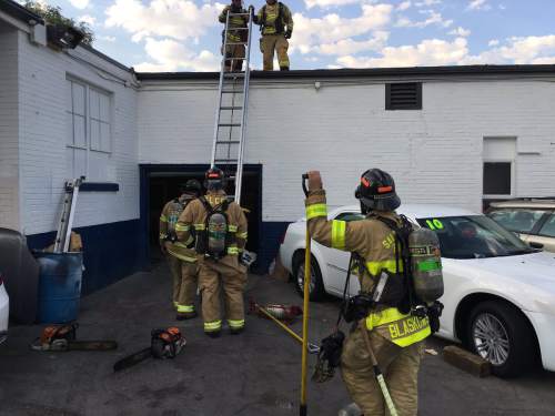 (Courtesy of Salt Lake City Fire Department)

 A three-alarm fire at a south-central Salt Lake City auto business was quickly snuffed Monday morning.
