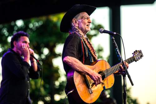 Chris Detrick  |  The Salt Lake Tribune
Willie Nelson performs during the Red Butte Garden Outdoor Concert Series Thursday July 28, 2016.