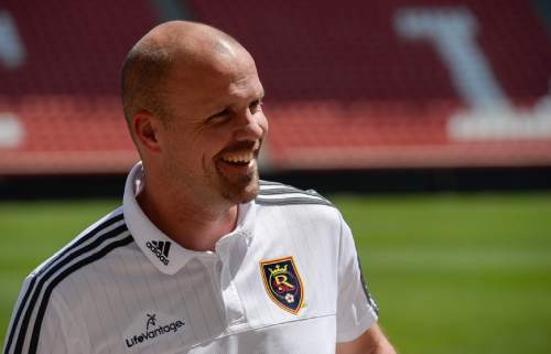 Francisco Kjolseth | The Salt Lake Tribune
RSL Technical Director Craig Waibel speaks with the media regarding the announcement of player Juan Manuel Martinez, nicknamed 'El Burrito,' who was officially introduced as the newest player at RSL after a standout career at one of the best clubs in South America, Boca Juniors.