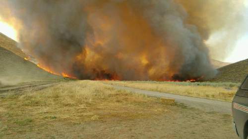Courtesy of Box Elder County Fire Marshall

The Broad Mouth Fire had burned 7,000 acres in Box Elder County by Thursday morning.