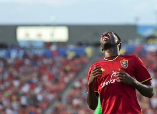 Michael Mangum  |  Special to the Tribune

Real Salt Lake forward Olmes Garcia (80) groans after a failed attack during their MLS match against the Chicago Fire at Rio Tinto Stadium in Sandy, Utah on Saturday, August 6th, 2016.
