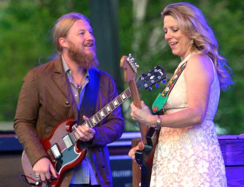 Leah Hogsten  |  The Salt Lake Tribune
The blues-rock band Tedeschi Trucks Band, led by wife-husband duo, Susan Tedeschi and Derek Trucks, shares the sold-out bill with Funk/soul band Sharon Jones & the Dap Kings on the Wheels of Soul 2015 Summer Tour, at Red Butte Garden, Friday, June 12, 2015.
