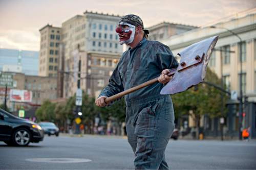 Lennie Mahler  |  The Salt Lake Tribune

Zombies take to the streets in the 9th annual SLC Zombie Walk in downtown Salt Lake City, Sunday, Aug. 7, 2016.