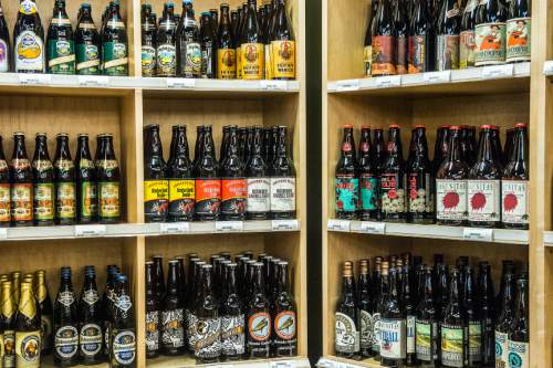 Chris Detrick  |  The Salt Lake Tribune
High alcohol beer sold at a state liquor store.