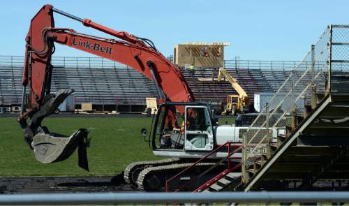 Steve Griffin  |  The Salt Lake Tribune


Ben Lomond High School's football field is undergoing renovations in Ogden, Friday, April 1, 2016. The athletic department is facing significant challenges to become competitive in sports. The Ogden-based school, has witnessed every single program combine for only one region championship in nine years. However, a recent bylaw implemented by the UHSAA granting the freedom to any school with at least 55 percent free and reduced lunch to appeal to move down one classification has given the school hope. Athletics are paramount at the school for many reasons, specifically participation in sports forces students to attend class.