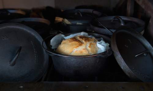 Leah Hogsten  |  The Salt Lake Tribune
Abigail's Oven makes fresh-baked sourdough breads in dutch ovens that the family sells at the Downtown Farmers Market. The bakery makes some 350 loaves of bread daily.