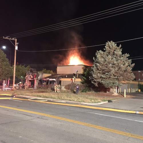 Courtesy of Salt Lake City Fire Department

Salt Lake City firefighters say a former Sizzler restaurant went up a flames early Friday morning. Cause under investigation, but transients had been seen camping in and around the structure of late.