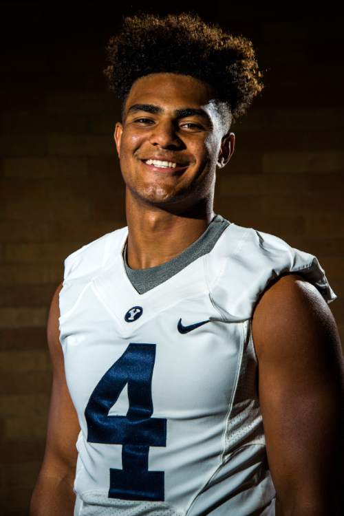 Chris Detrick  |  The Salt Lake Tribune
Brigham Young Cougars Fred Warner (4) poses for a portrait at the indoor practice facility Tuesday August 9, 2016.