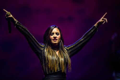 Chris Detrick  |  The Salt Lake Tribune
Demi Lovato performs during the Future Now tour at Vivint Smart Home Arena Thursday August 11, 2016.